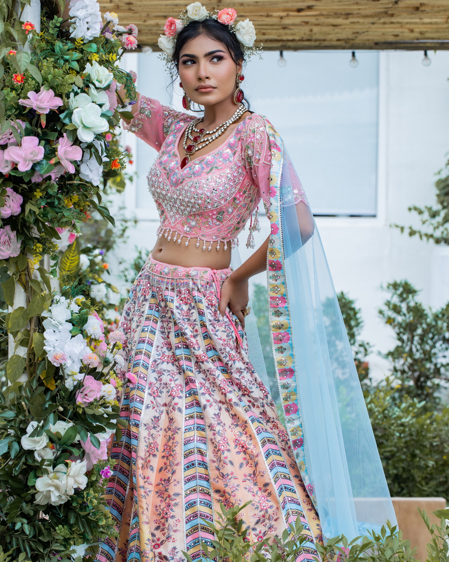 Gleeful Gala Crop Top Set
