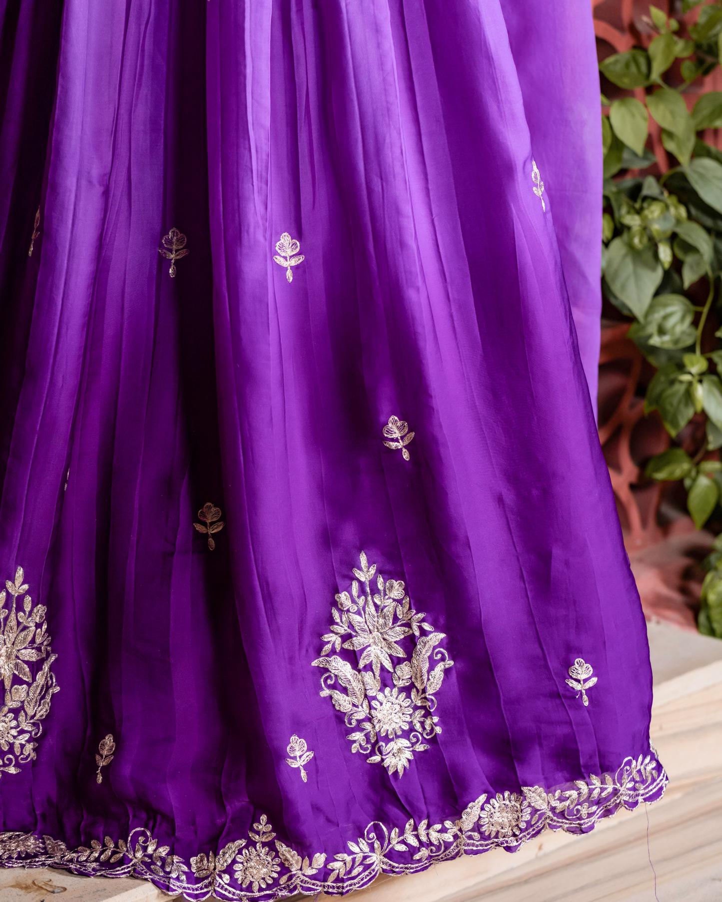 Regal Purplescape Pitten Lehenga