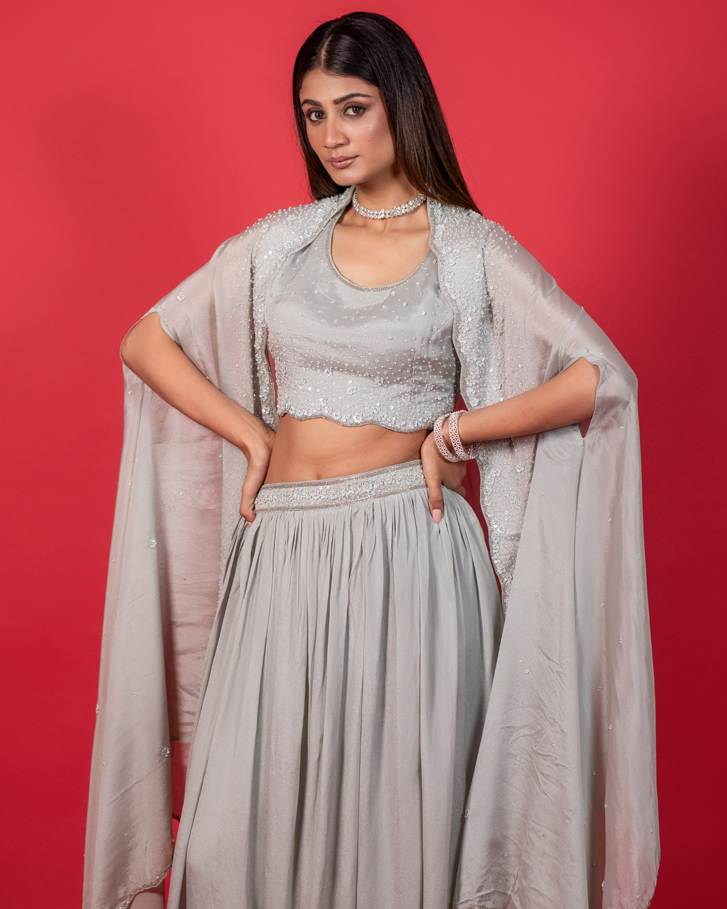Grey Cape Chic Set