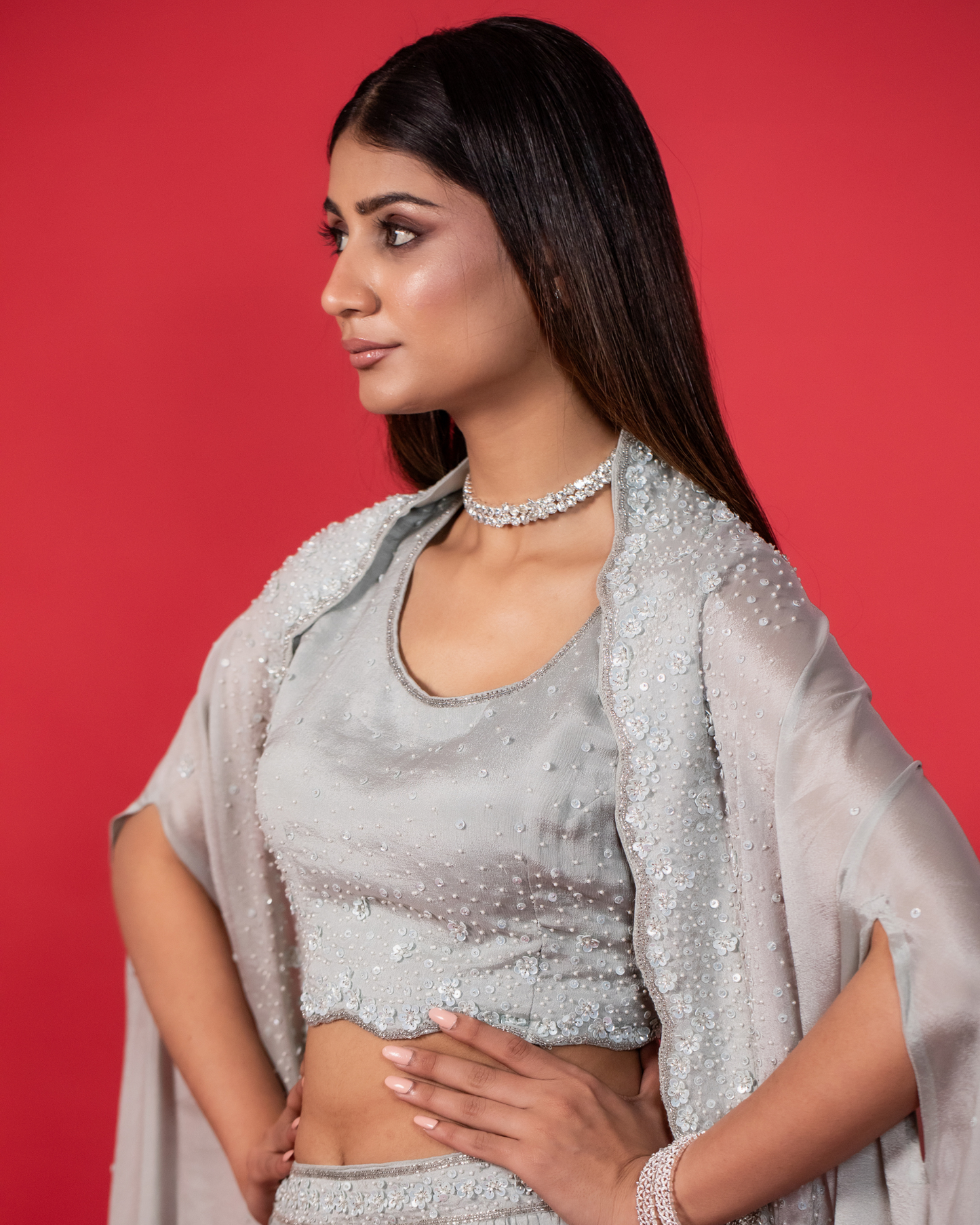 Grey Cape Chic Set