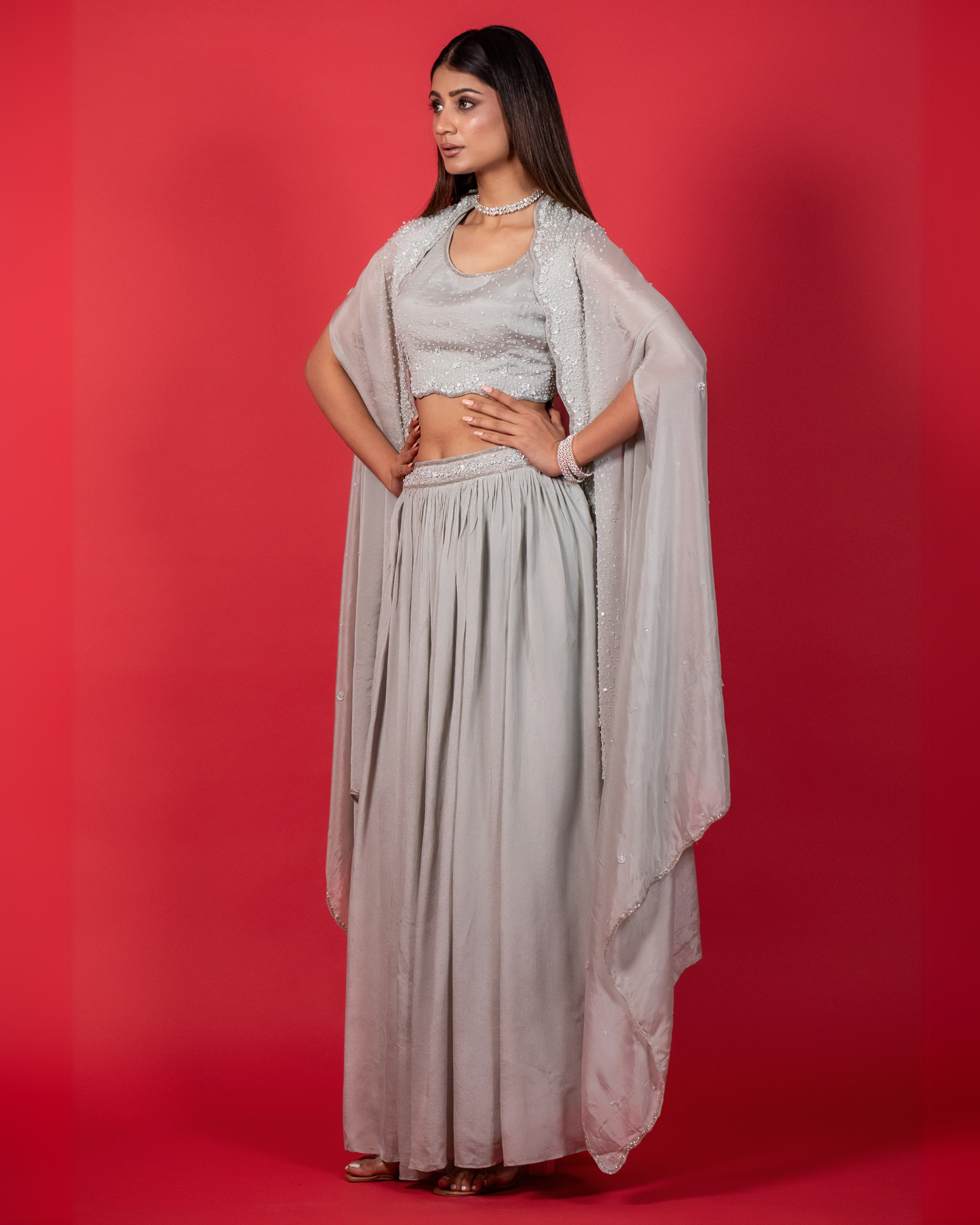 Grey Cape Chic Set