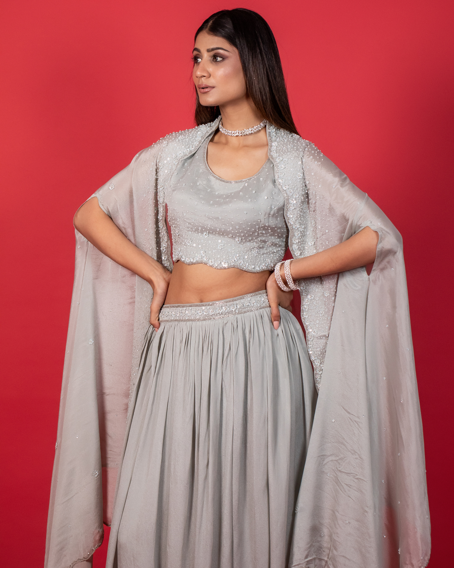 Grey Cape Chic Set