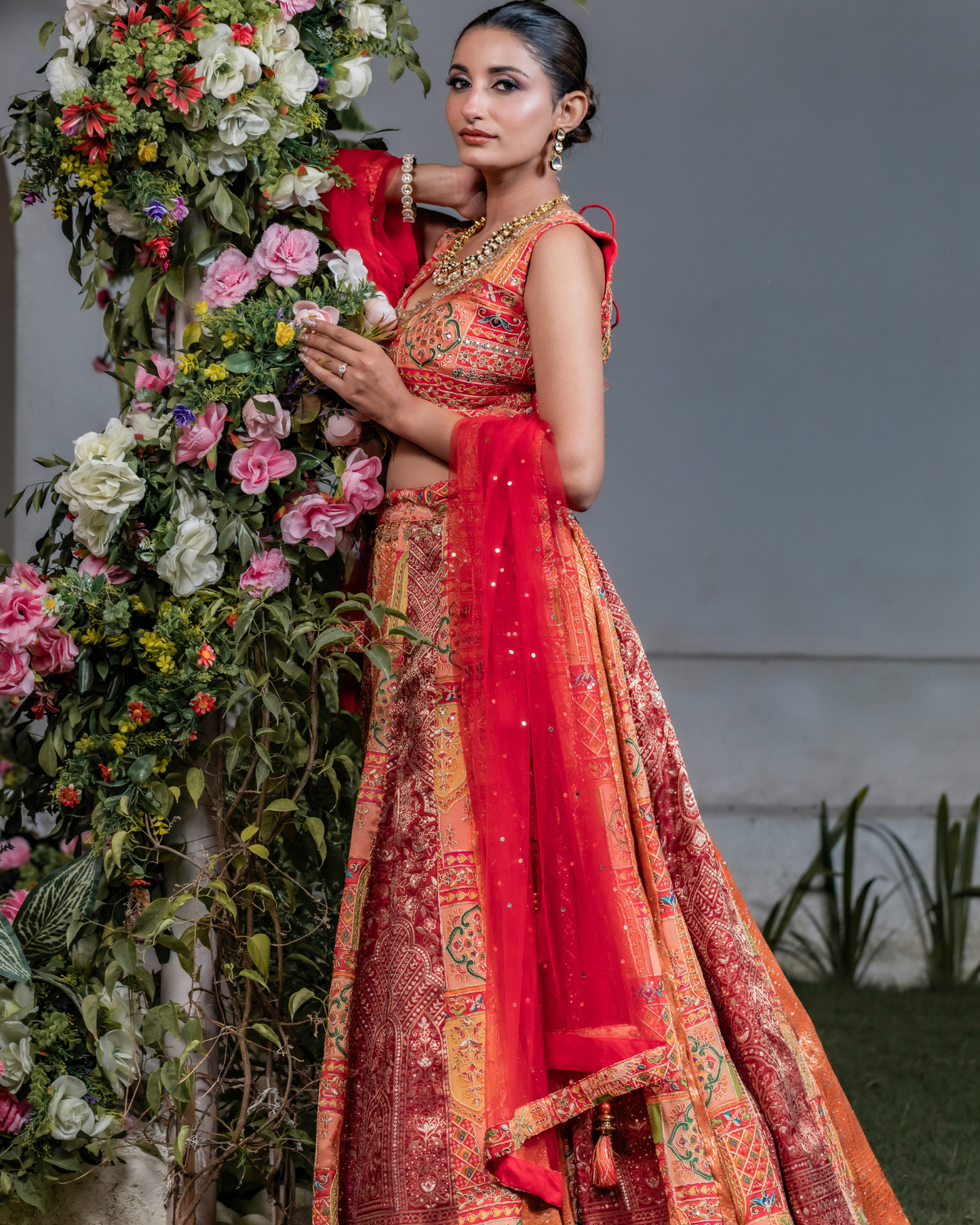 Vivid Legacy Banarsi Lehenga Set