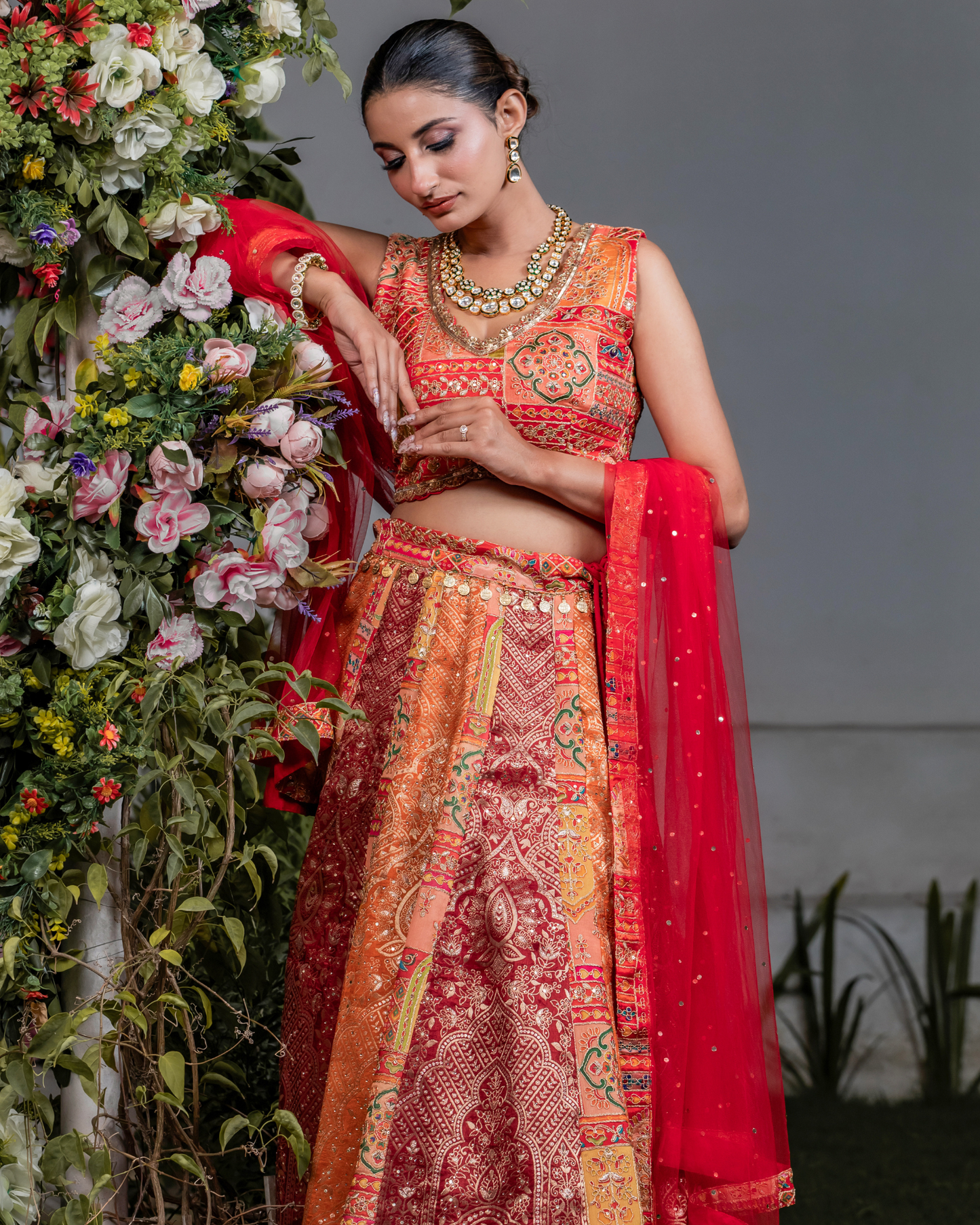 Vivid Legacy Banarsi Lehenga Set