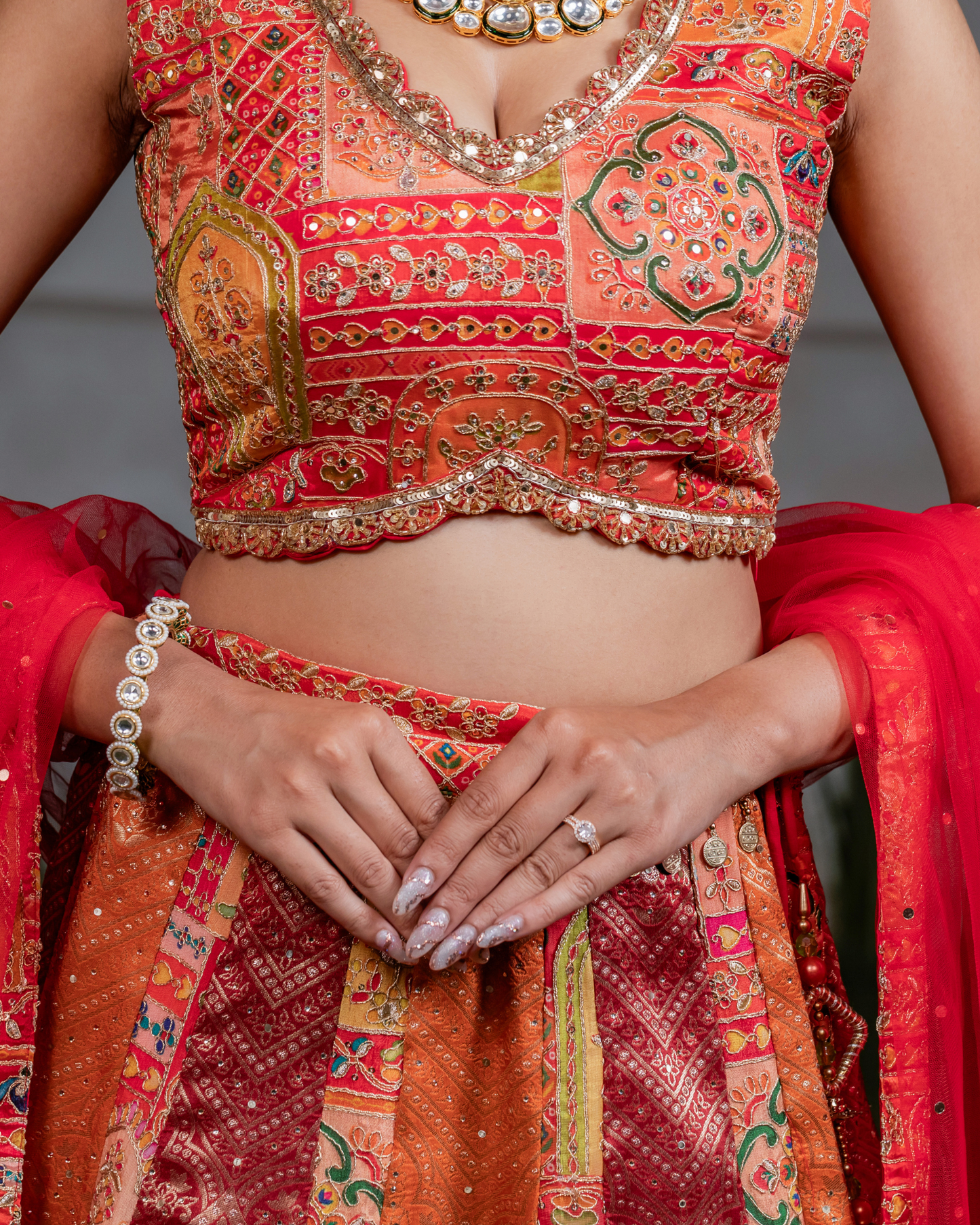 Vivid Legacy Banarsi Lehenga Set
