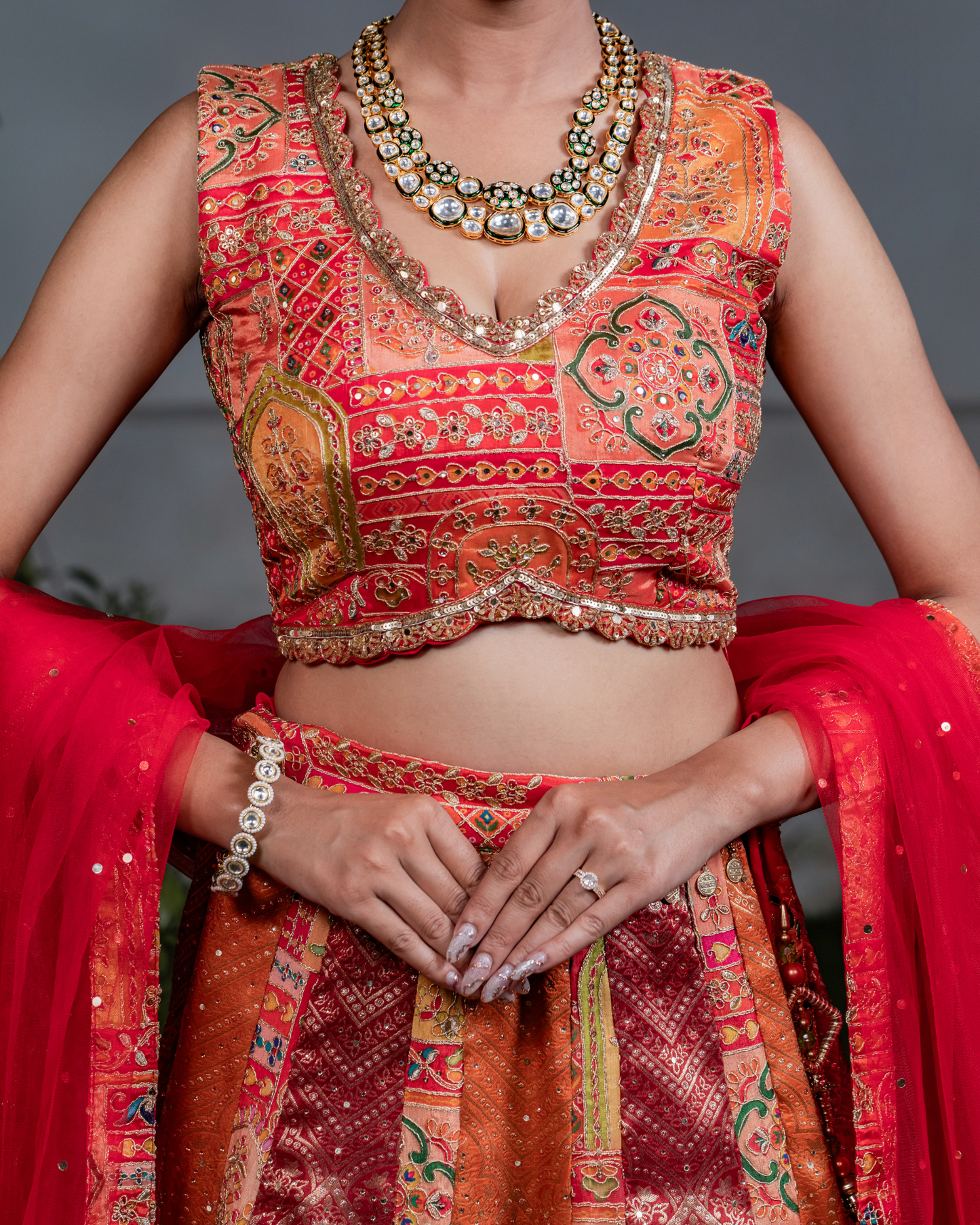 Vivid Legacy Banarsi Lehenga Set