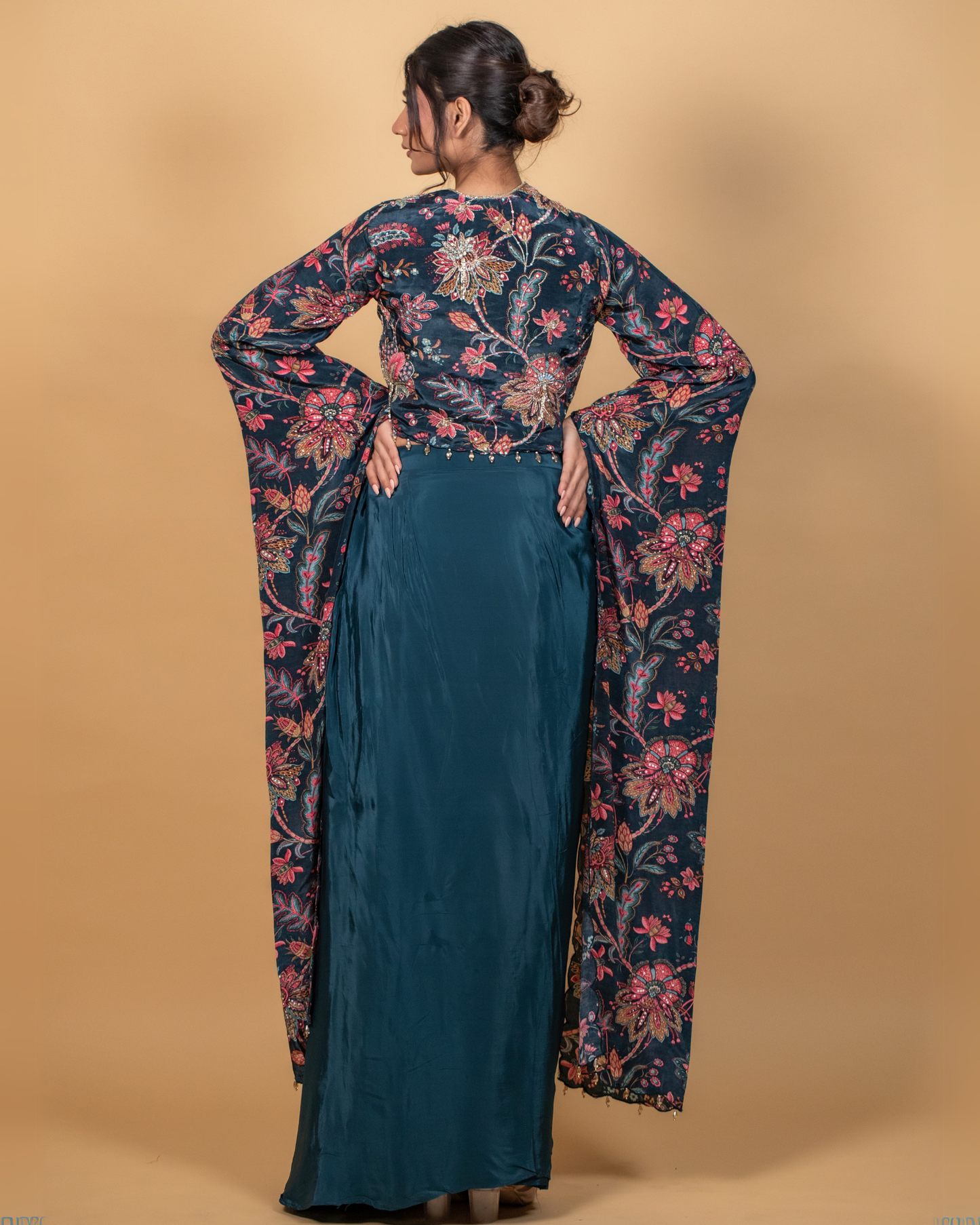 Midnight Blue Cocktail Indo-Western