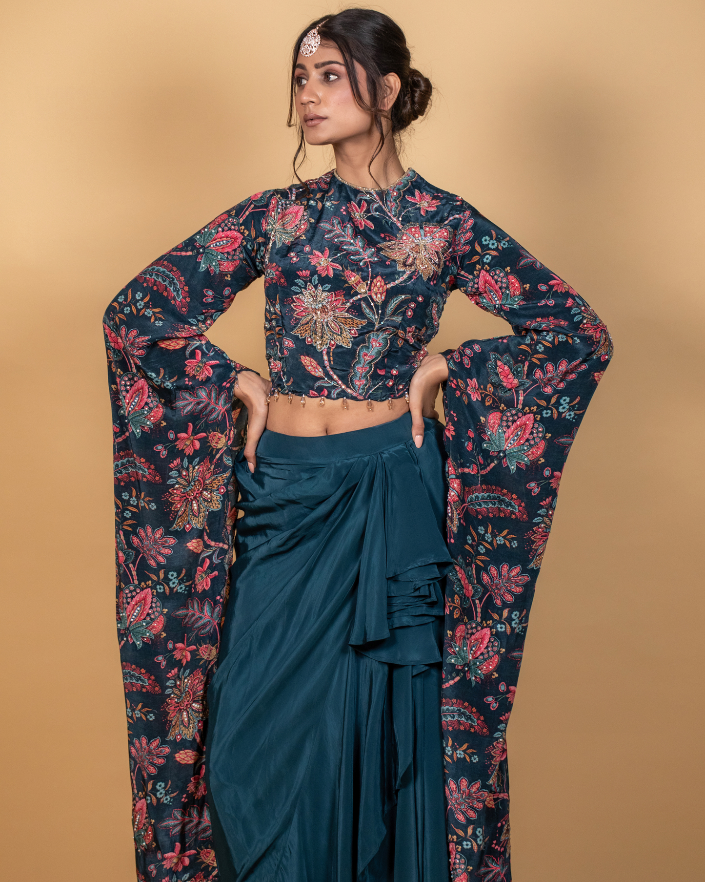 Midnight Blue Cocktail Indo-Western