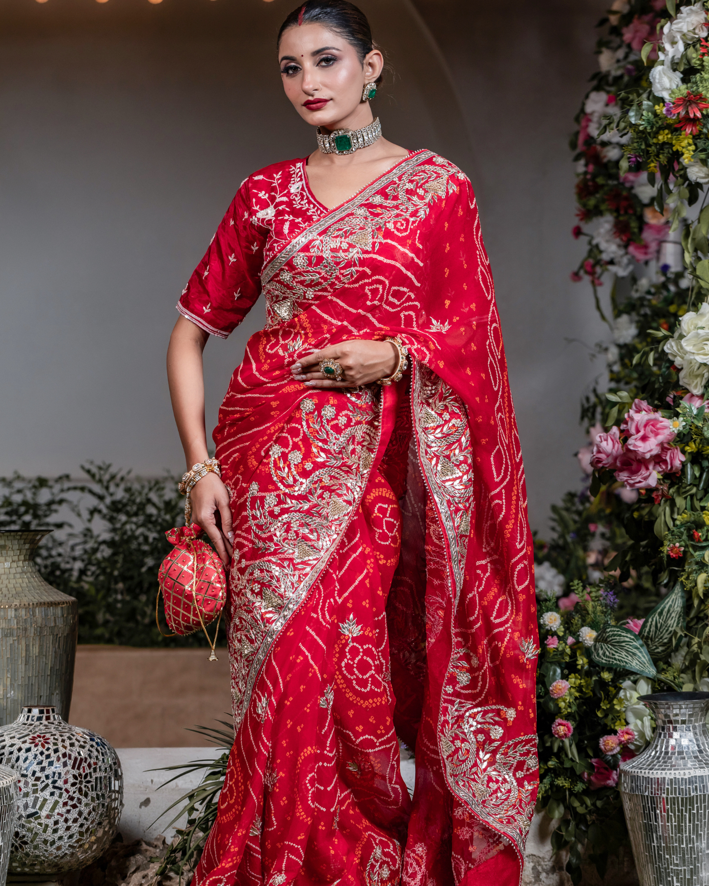 Festive Bandhej Flair Saree
