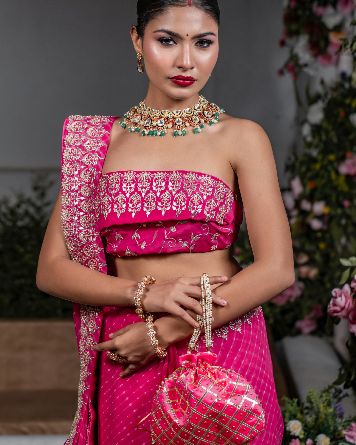 Royal Leheriya Mothda Saree