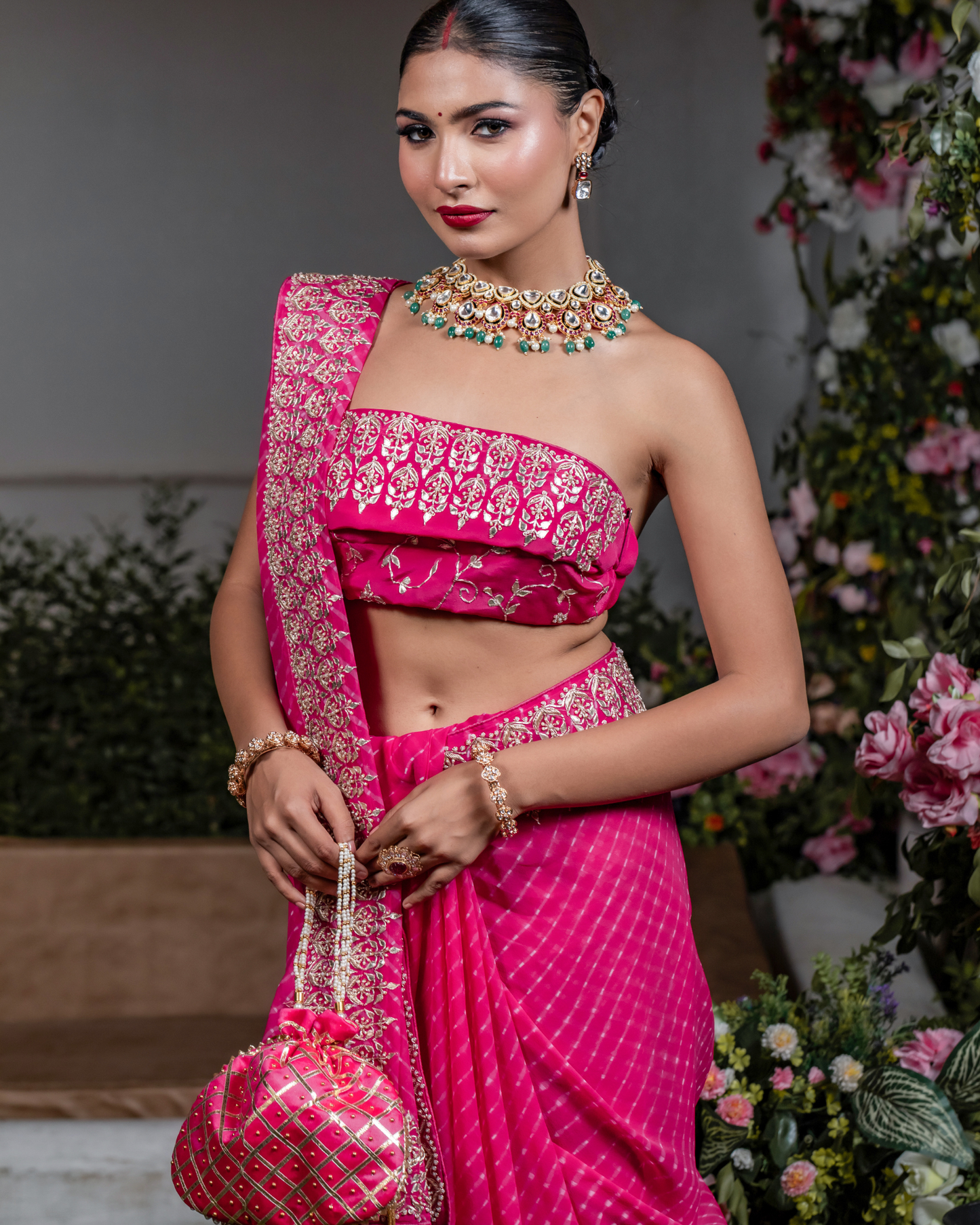 Royal Leheriya Mothda Saree