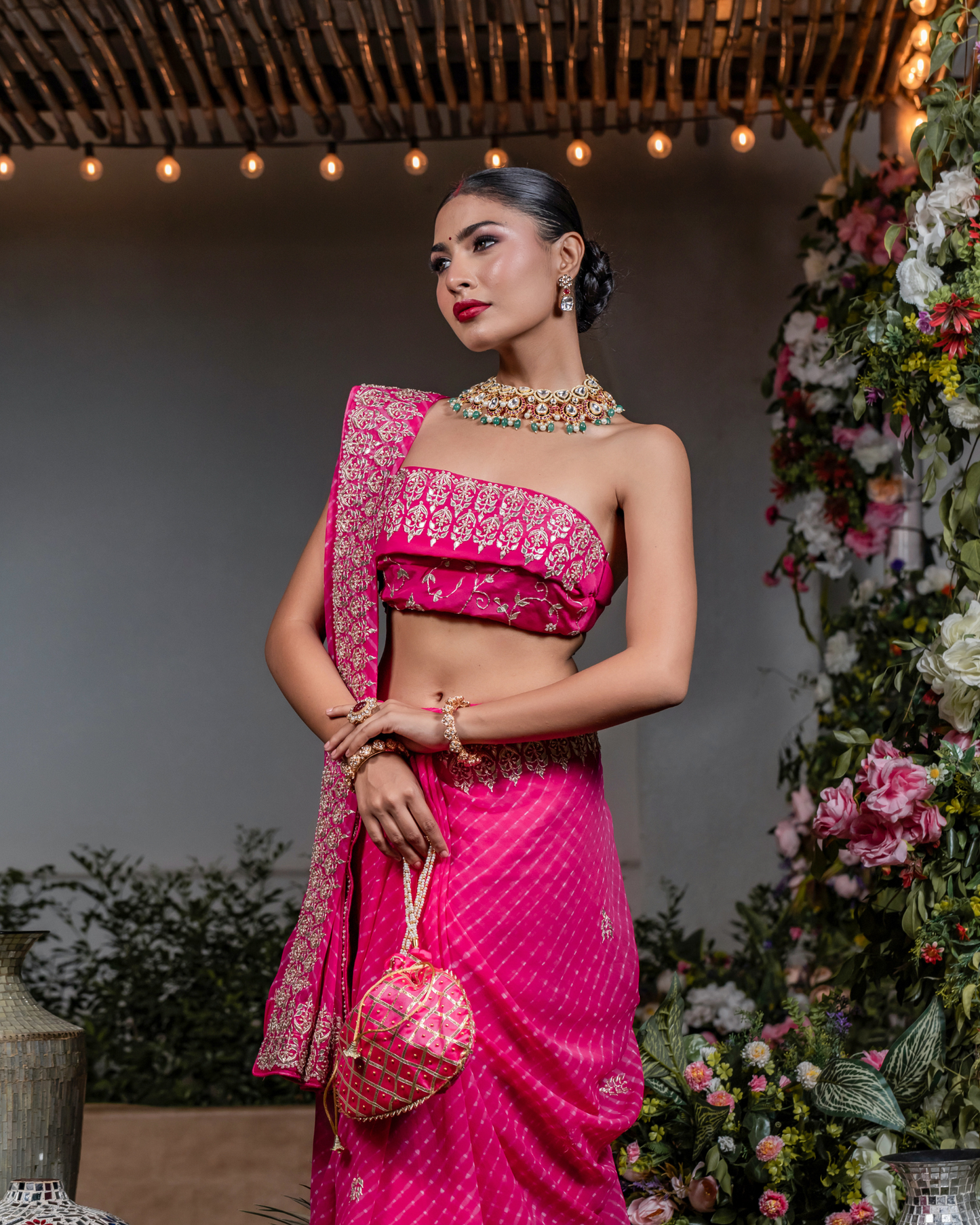 Royal Leheriya Mothda Saree