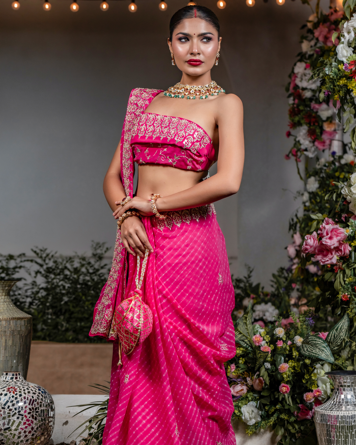 Royal Leheriya Mothda Saree