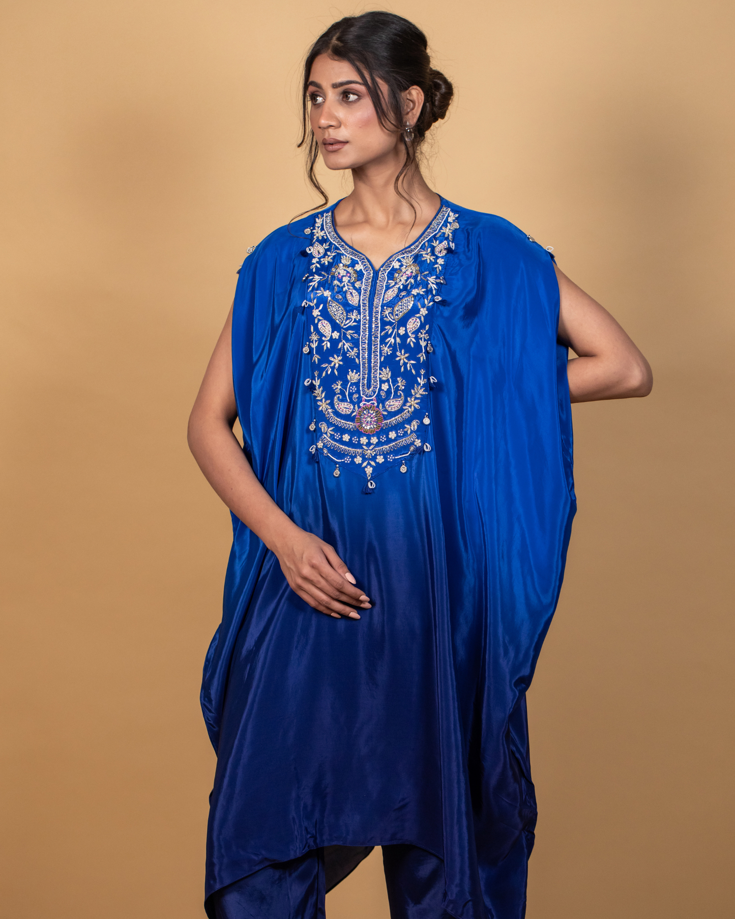 Ombre Royal Blue Kaftan Pant