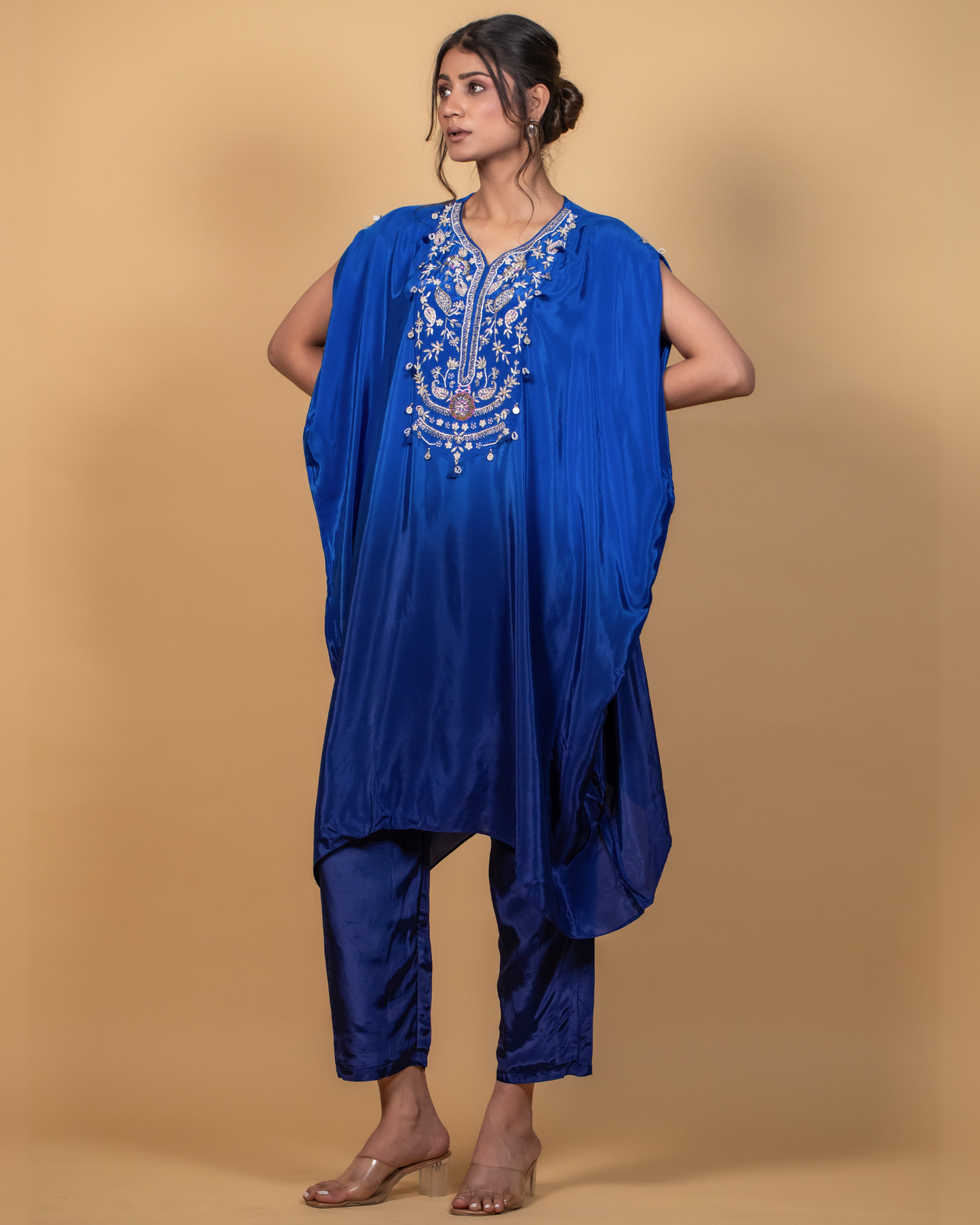 Ombre Royal Blue Kaftan Pant