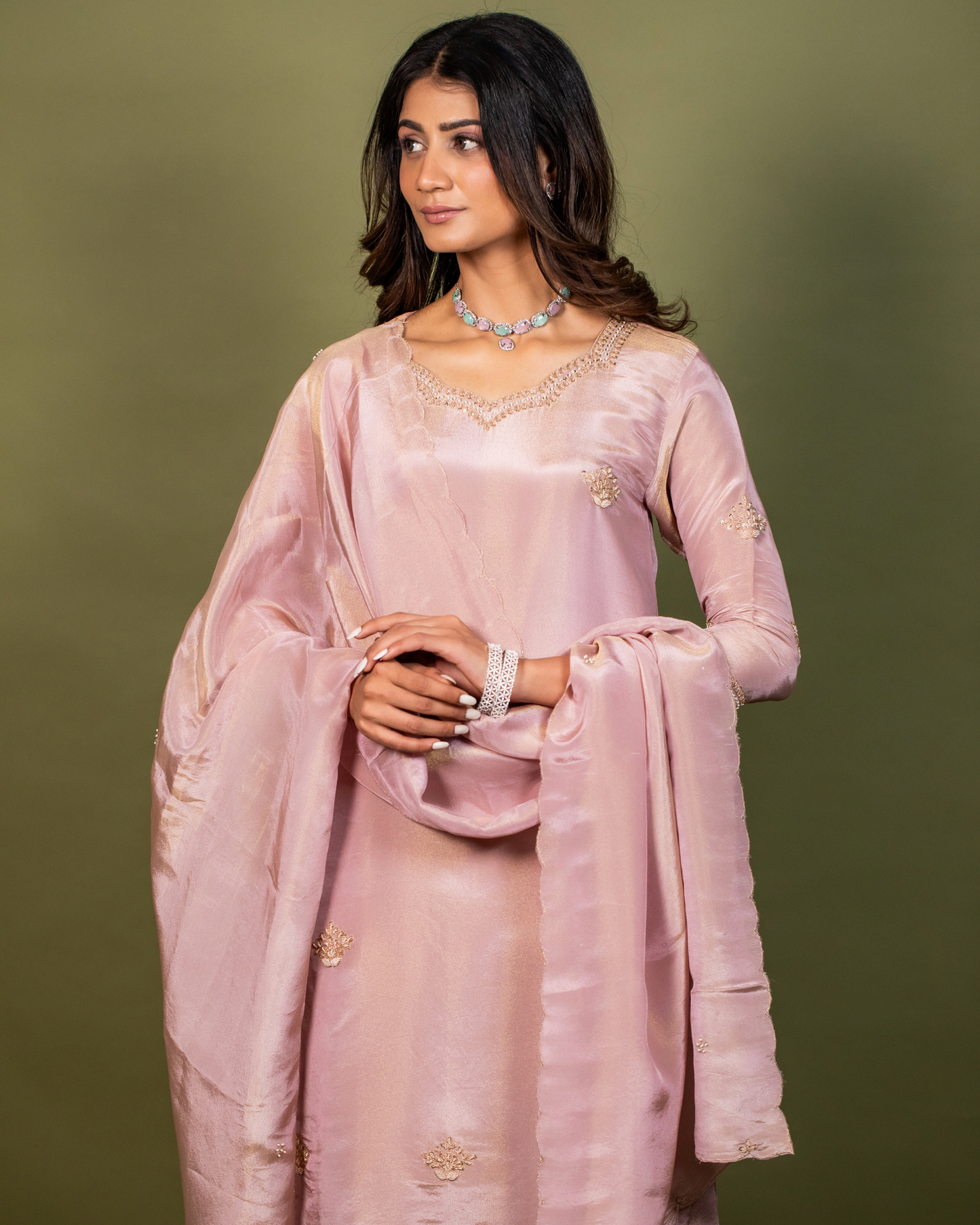 Soft Blush Sharara Set
