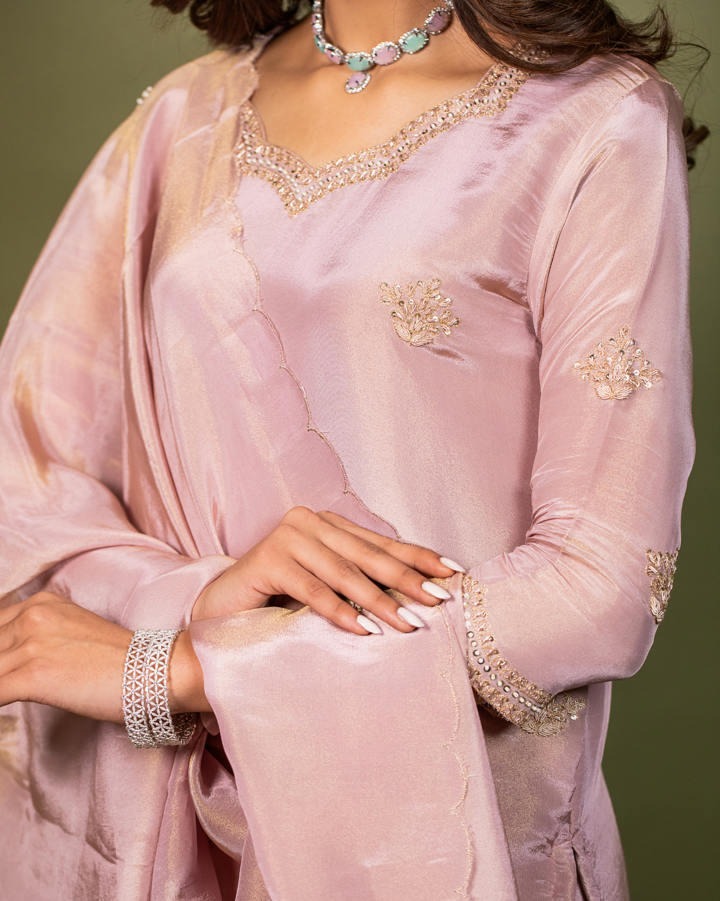 Soft Blush Sharara Set