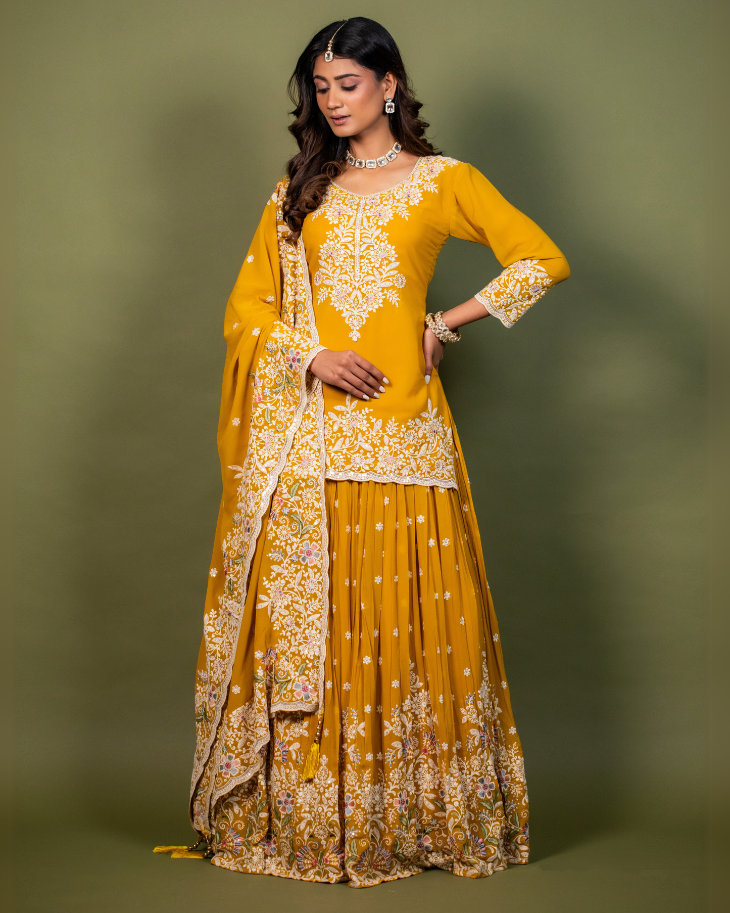 Embroidered Sunshine Skirt Set