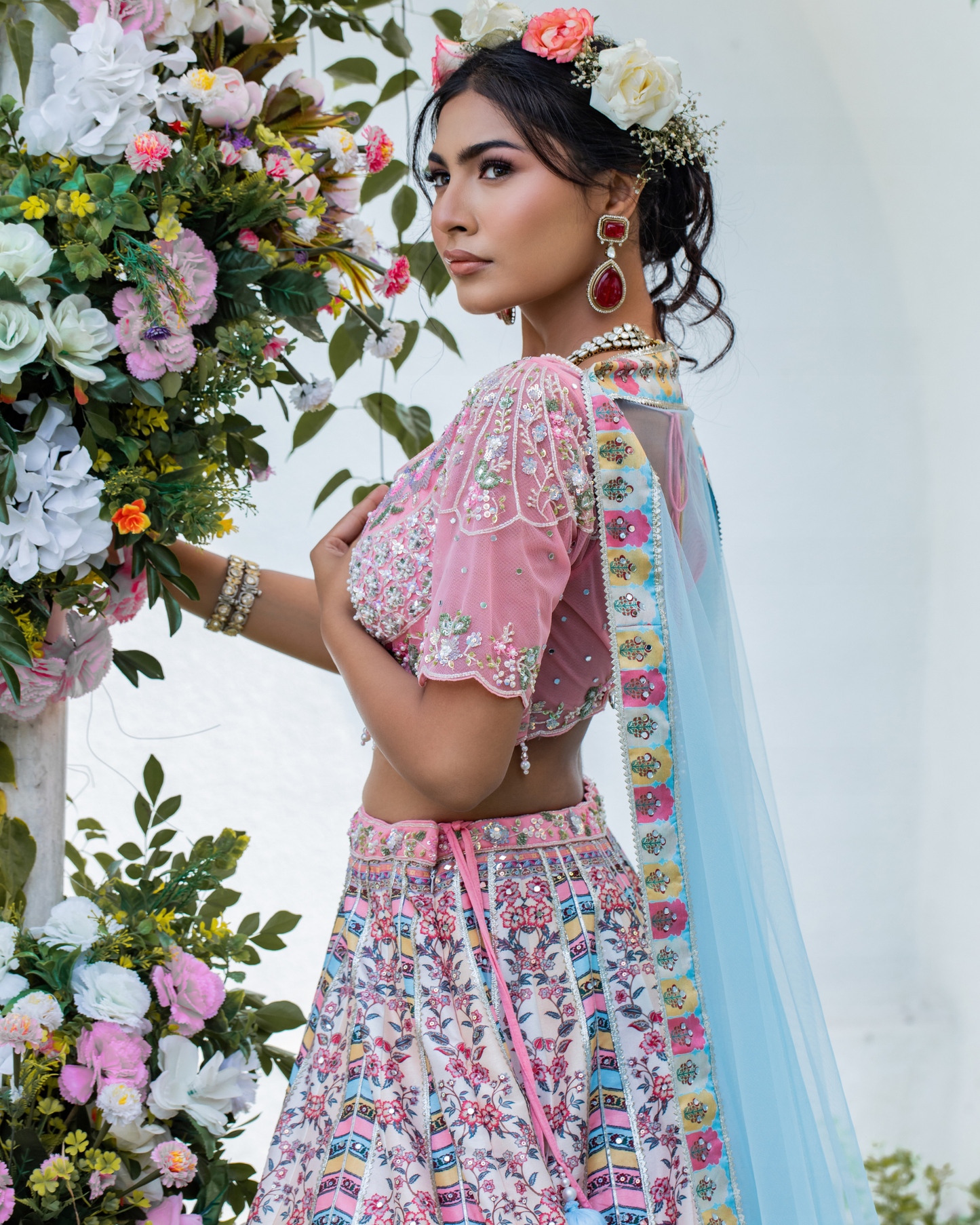 Gleeful Gala Crop Top Set