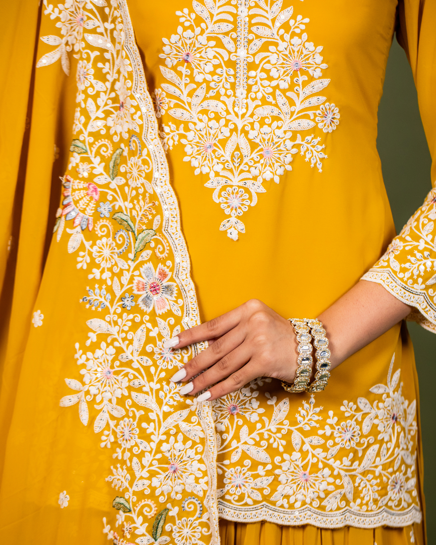 Embroidered Sunshine Skirt Set