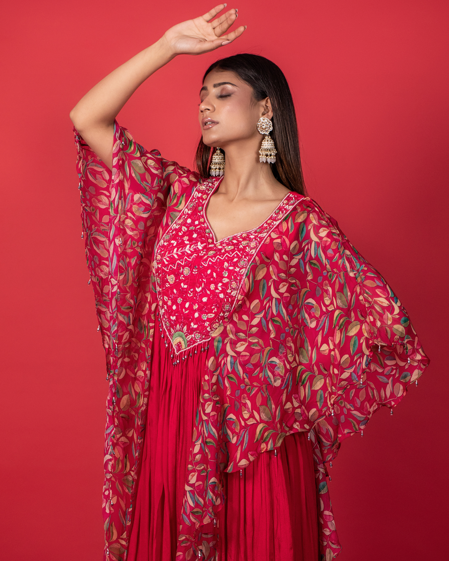 Rani Pink Flow Kaftan Gown