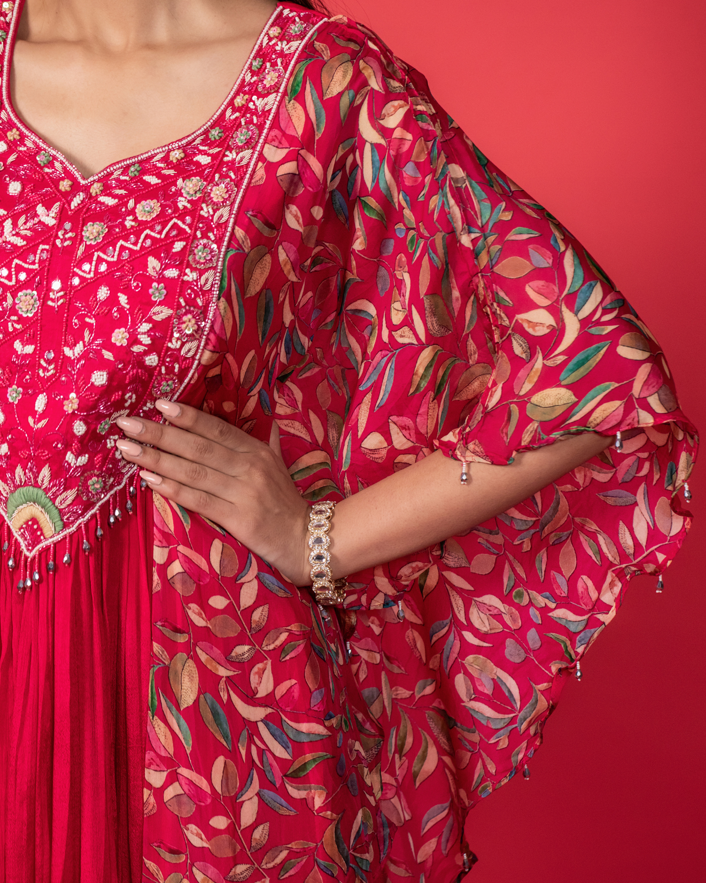 Rani Pink Flow Kaftan Gown