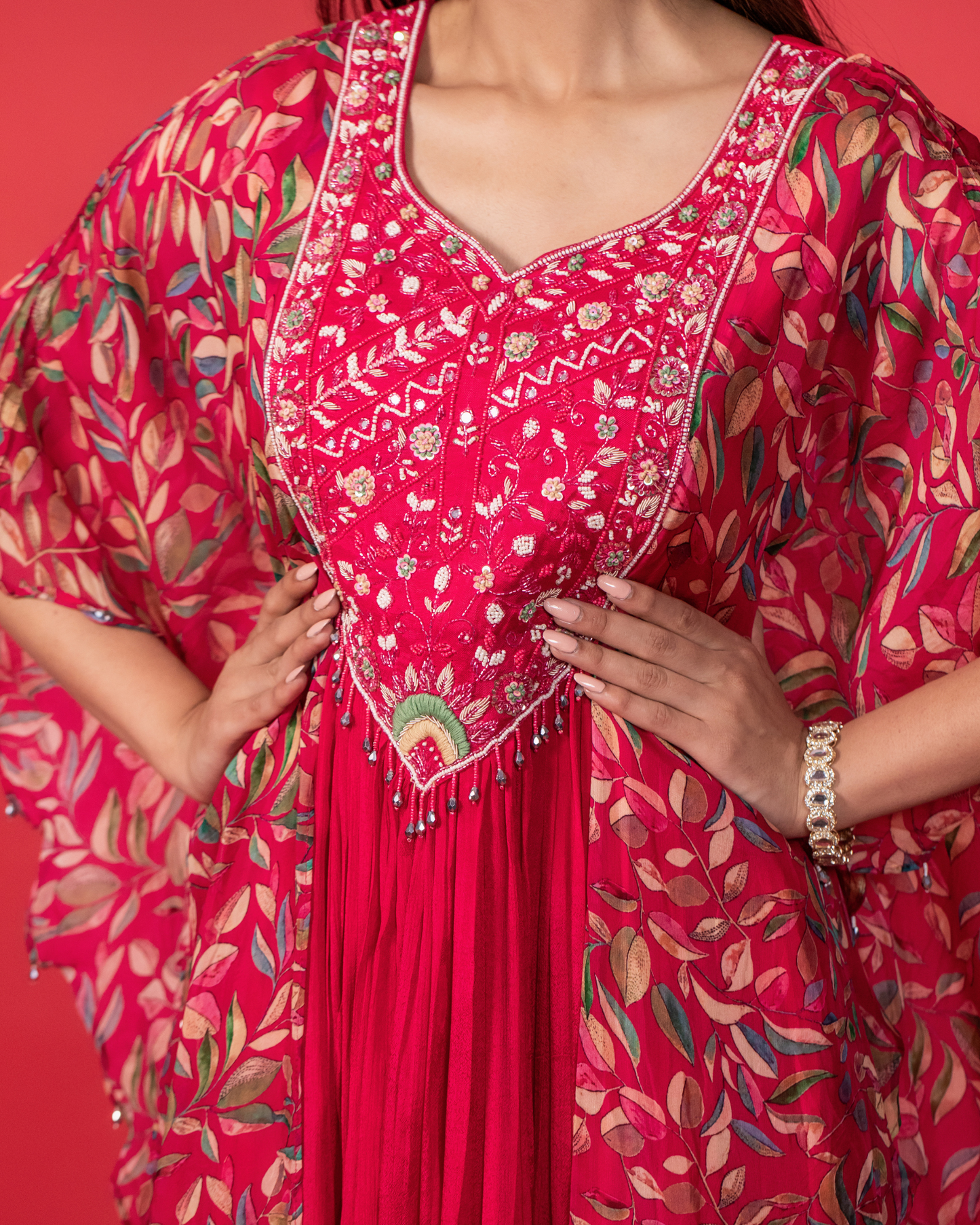 Rani Pink Flow Kaftan Gown