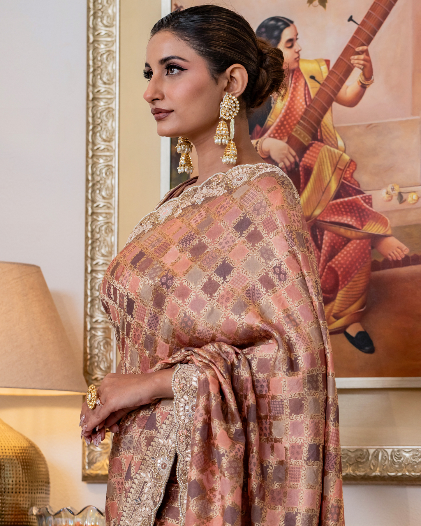 Banarasi Brown Saree