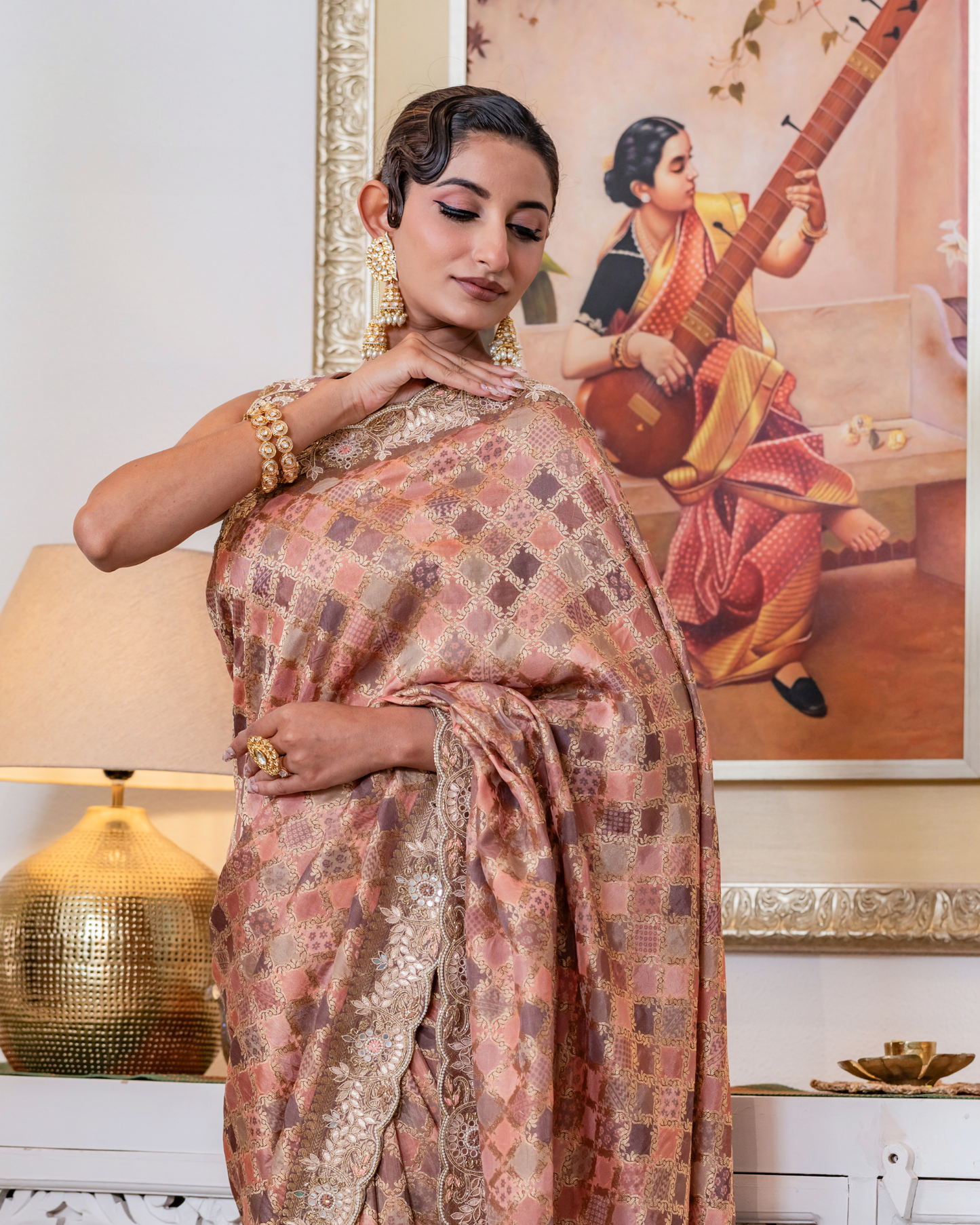 Banarasi Brown Saree