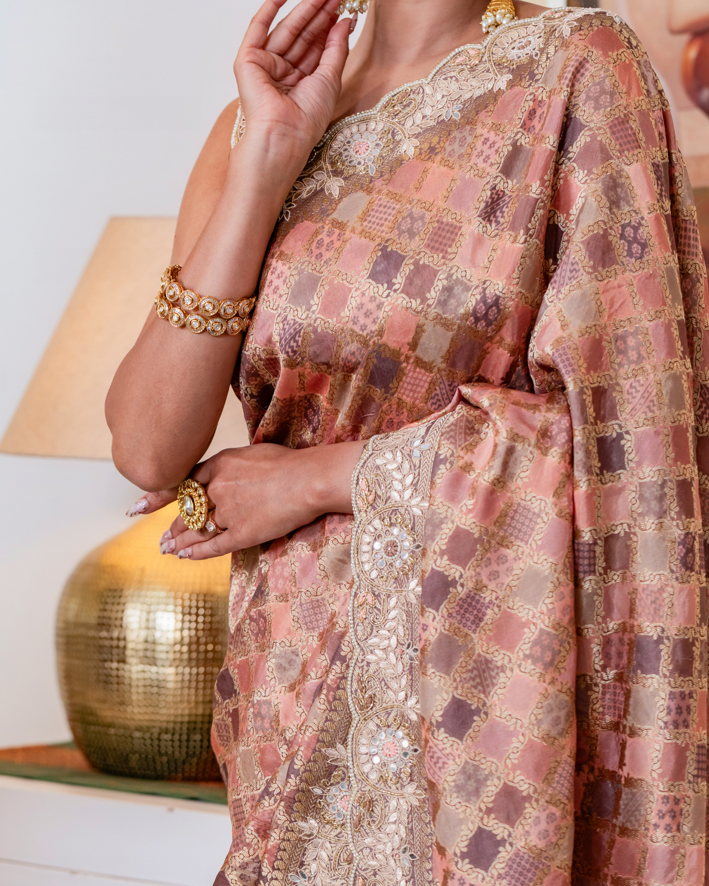 Banarasi Brown Saree
