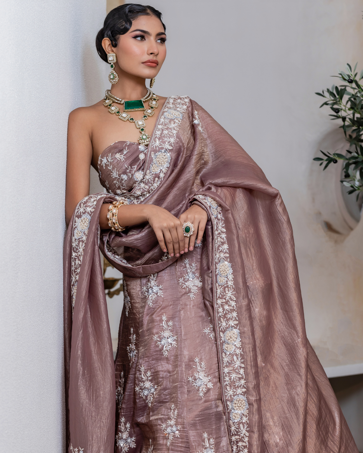 Regal Brown Mystique Lehenga Set
