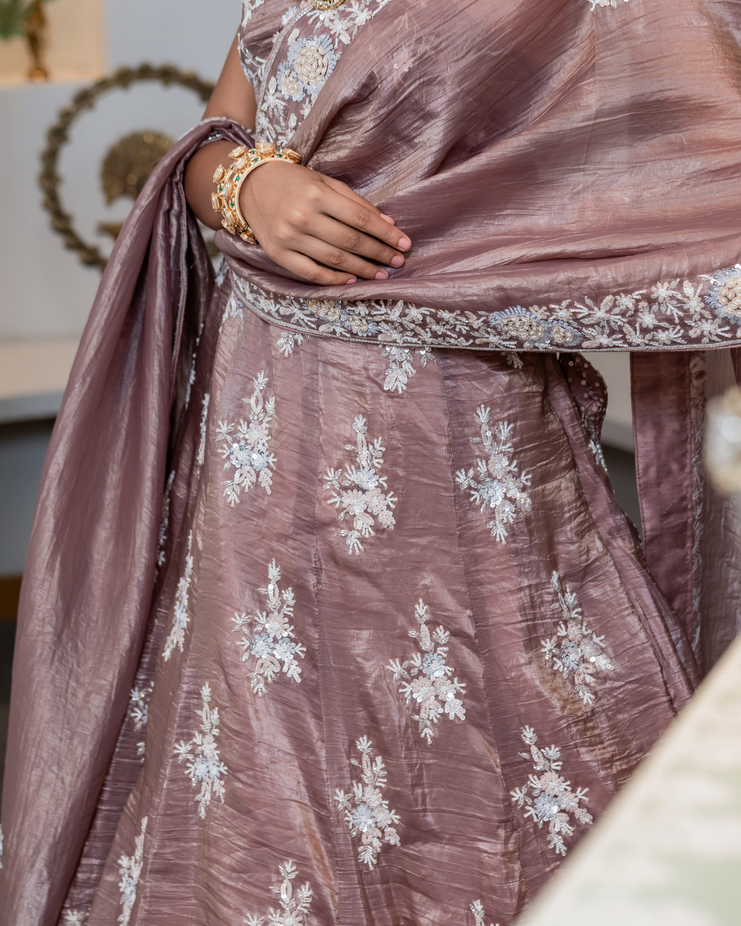 Regal Brown Mystique Lehenga Set