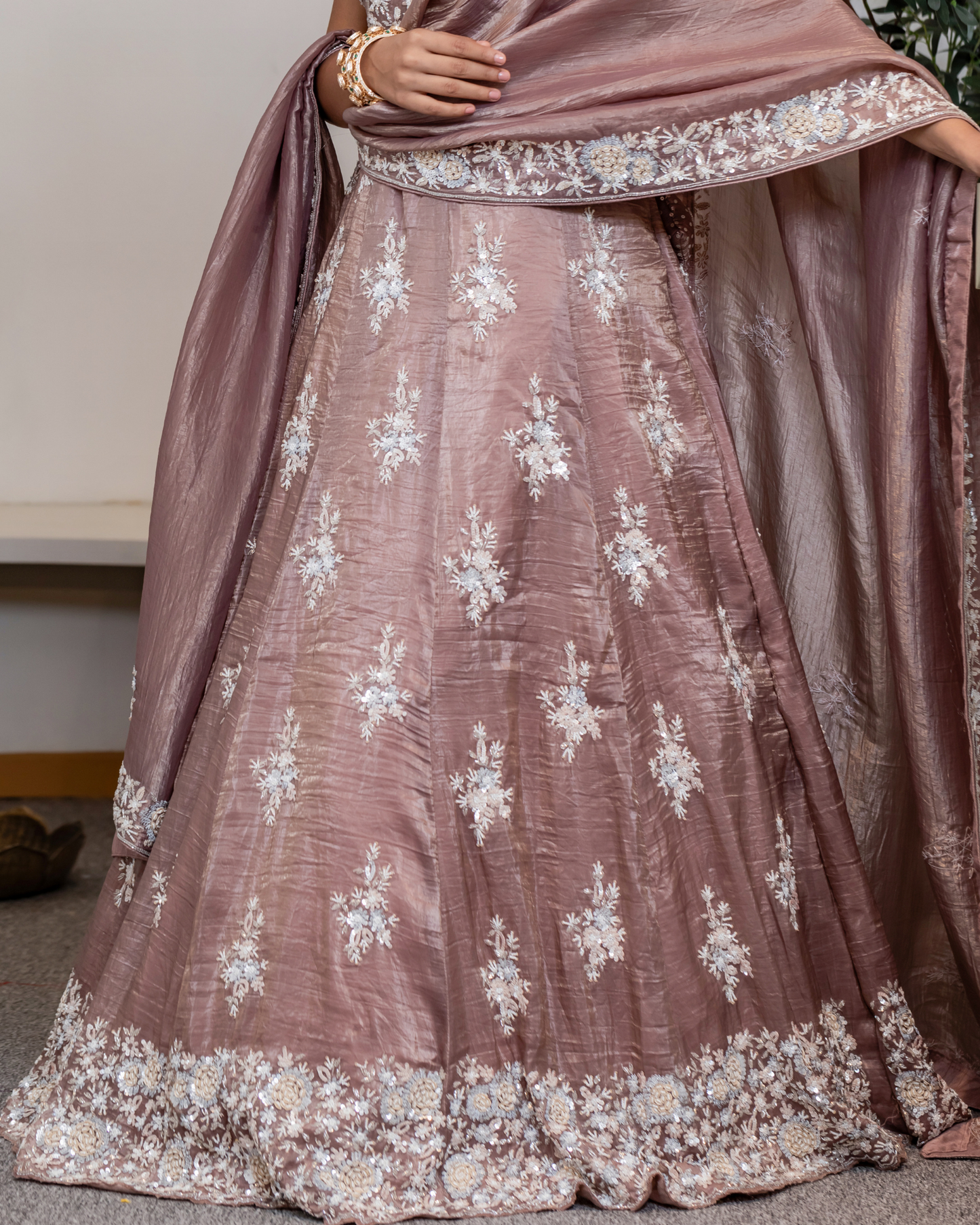 Regal Brown Mystique Lehenga Set