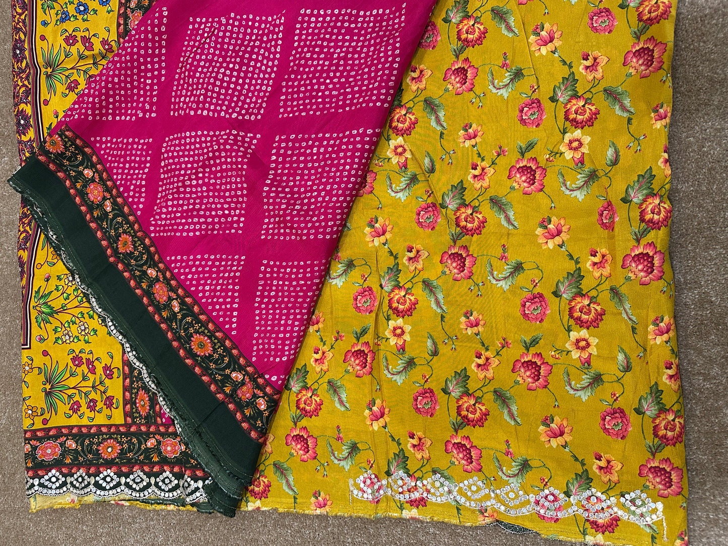 Pichwai Raga Bandhej Print Designer Saree