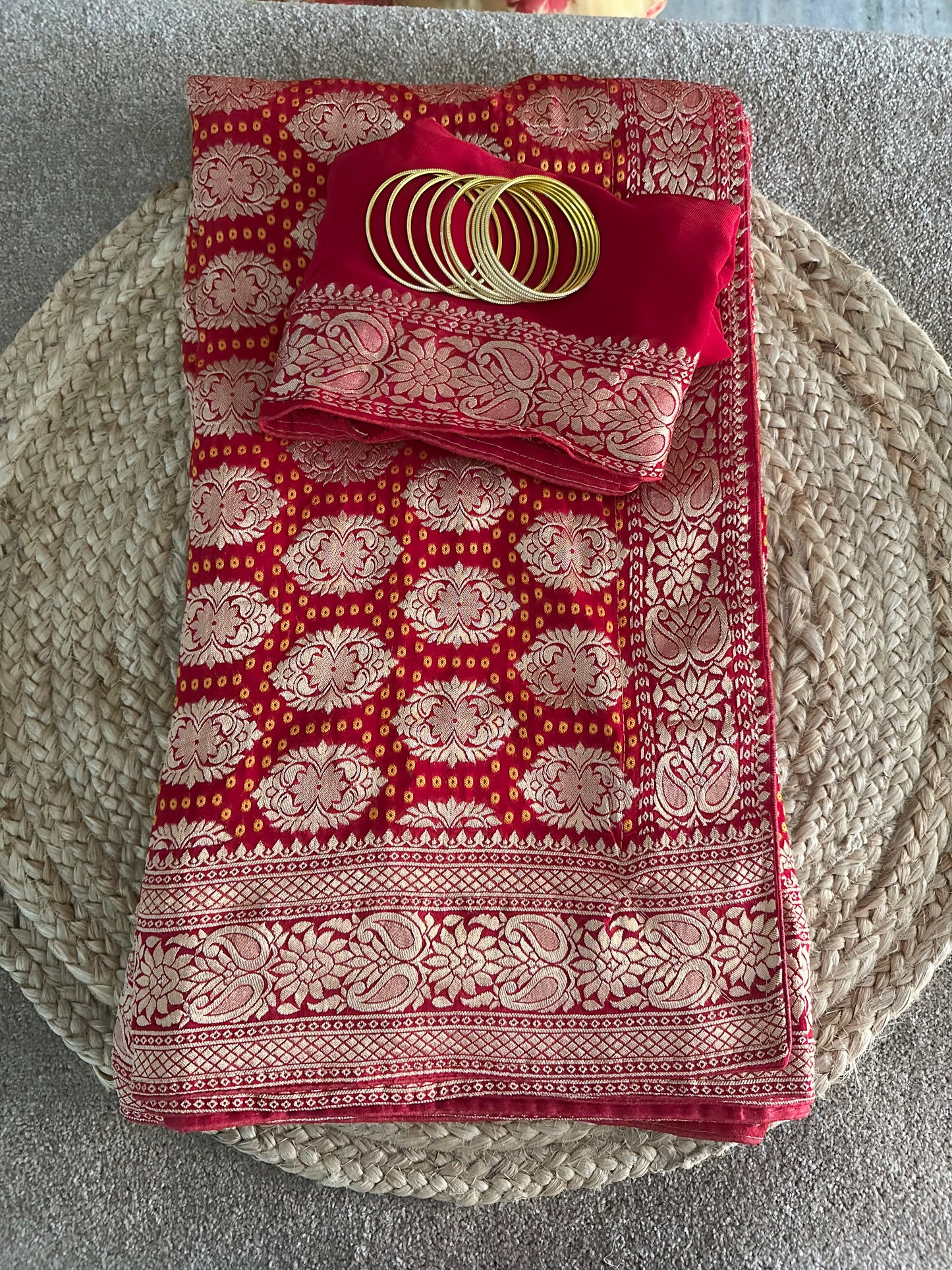 Traditional Handwoven Khaddi Georgette Saree